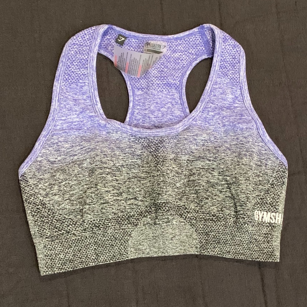 Ombré Seamless Sports Bra - Indigo/Black
